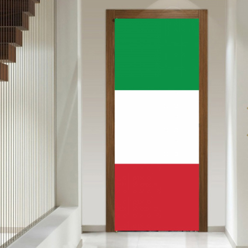 Αυτοκόλλητο πόρτας με Πόλεις με Ιταλική σημαία